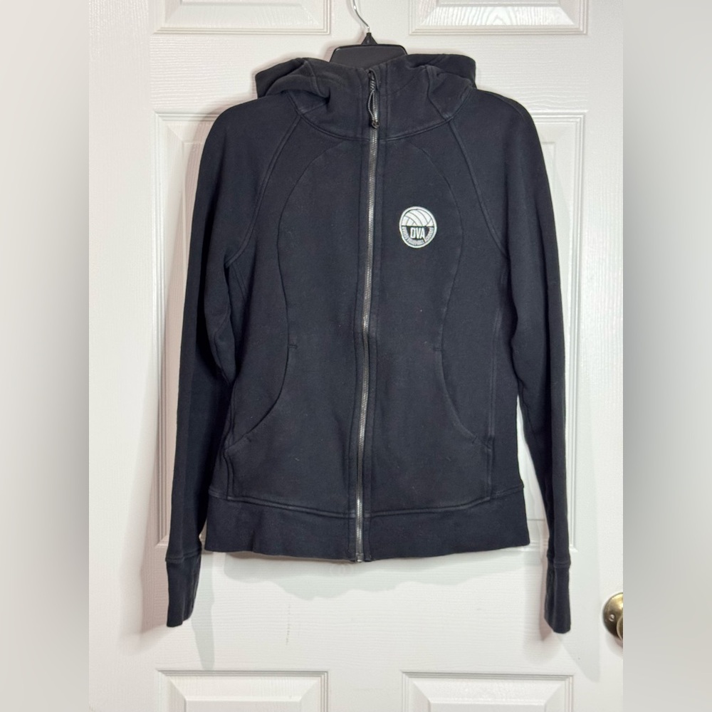 Lululemon Black Zip Up Hoodie Sweatshirt DVA Size 10